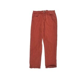 Angel + Premium Straight Leg Jeans Womens 10 Brick Red High Rise Stretch 2005200